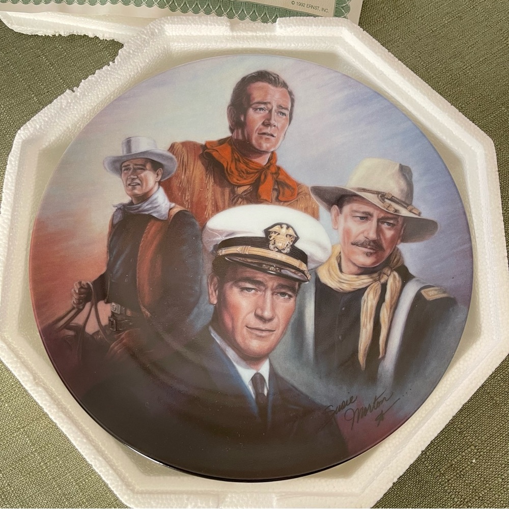 John Wayne Tribute Edition Republic Pictures Film Library Collection Plate